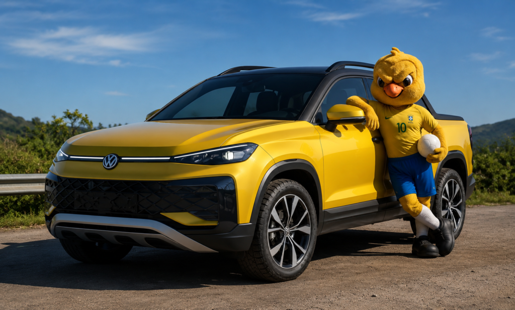 Volkswagen prepara ofensiva inédita para 2027: Tukan será picape eletrificada nacional com plataforma MQB exclusiva, 76% de peças brasileiras e suspensão para carga pesada
