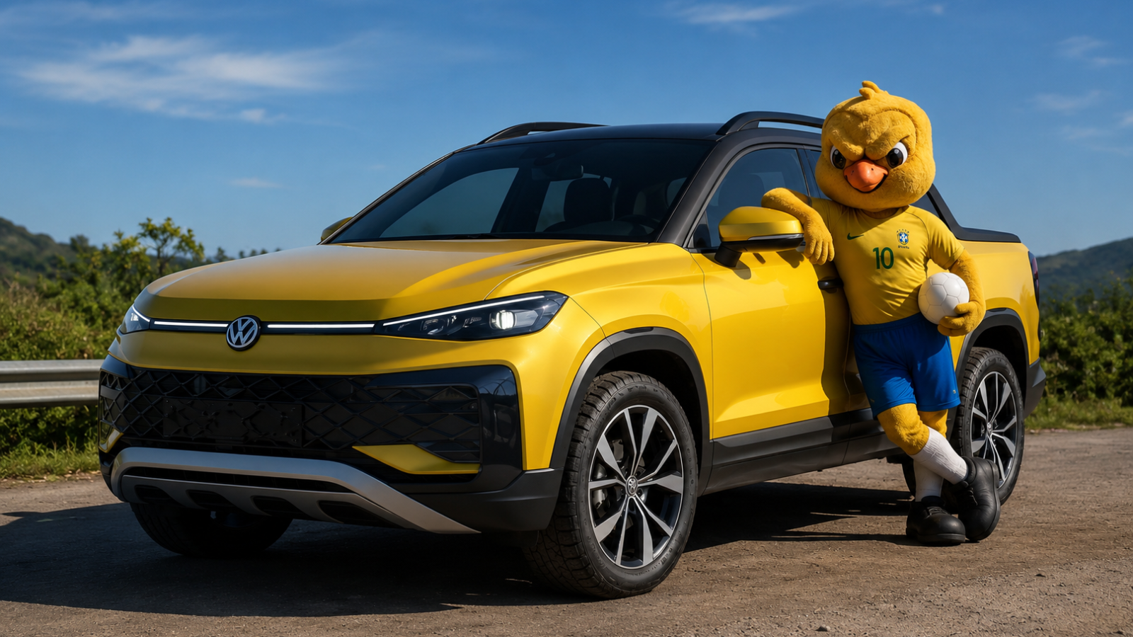 Volkswagen prepara ofensiva inédita para 2027: Tukan será picape eletrificada nacional com plataforma MQB exclusiva, 76% de peças brasileiras e suspensão para carga pesada