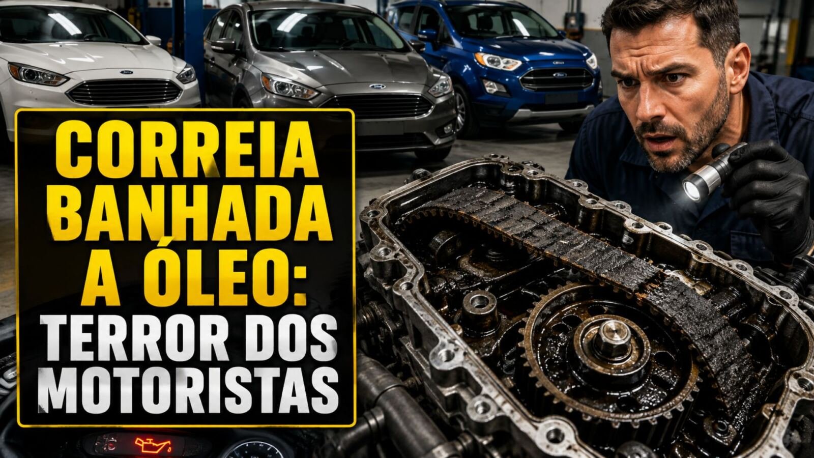 Investigação nos EUA envolve 135 mil Ford Fiesta, Focus e EcoSport com correia banhada a óleo, falhas de lubrificação e perda de potência.
