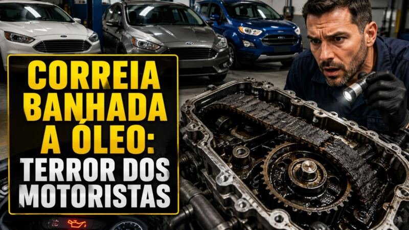 Investigação nos EUA envolve 135 mil Ford Fiesta, Focus e EcoSport com correia banhada a óleo, falhas de lubrificação e perda de potência.