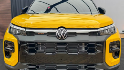 Volkswagen Tukan aparece sem camuflagem em Barretos e prepara estreia nacional em 2027 com motor híbrido flex e versões de trabalho.